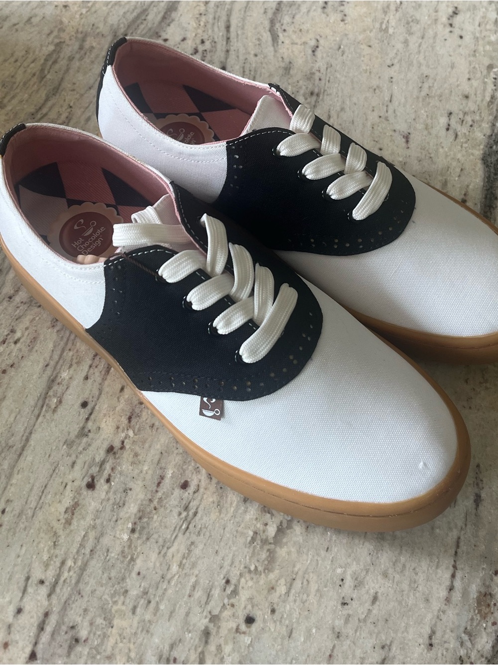 Hot Chocolate Design black saddle shoes sneakers